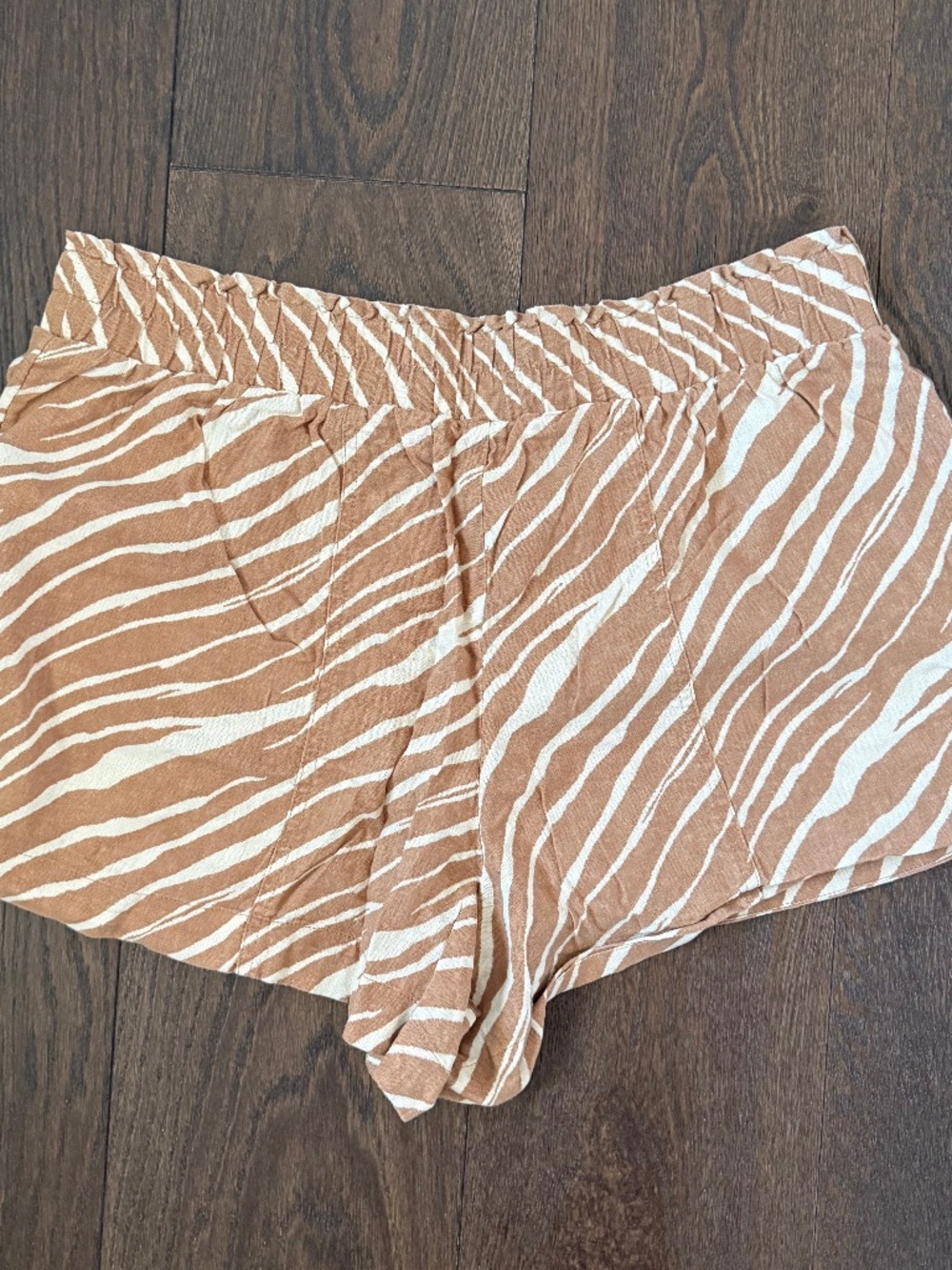 A New Day Zebra Print Linen Blend Lounge Shorts XL